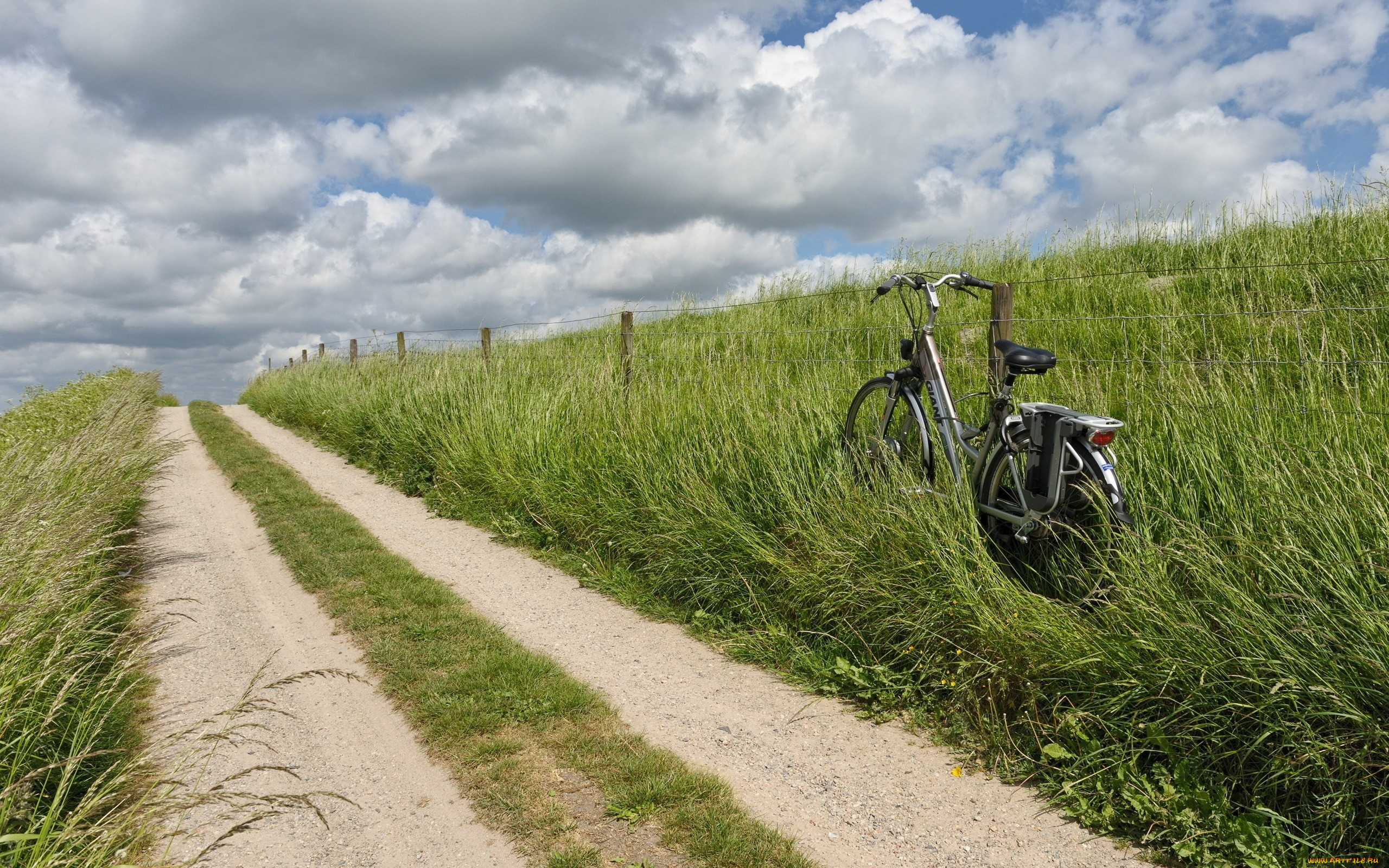 Countryside android. Проселочная дорога. Велосипед на траве. Сельская дорога. Велосипед в поле.